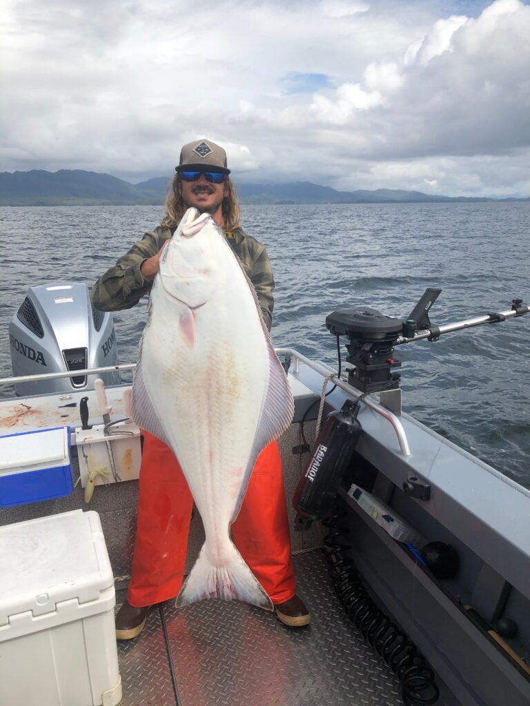 Big halibut caught during our halibut fishing cruise ship shore excursions